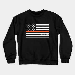 Thin Orange Line (single sided print) Crewneck Sweatshirt